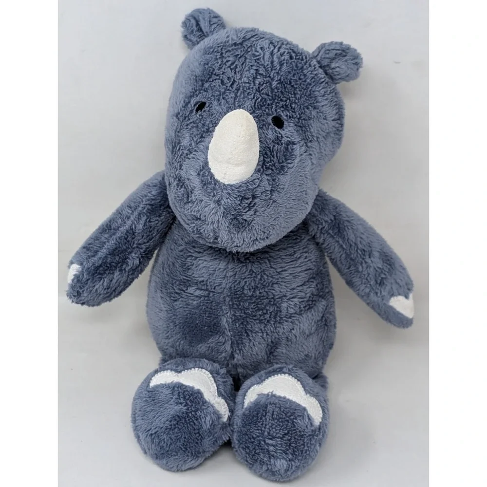 Carters‎ Blue Rhino Plush Doll Baby Soft Lovey Nursery Horn Rhinoceros 2013 VTG